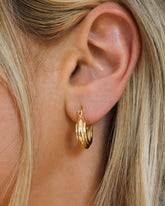 Pave Interlock Hoops